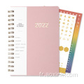 A5 Spiral Journal hebdomadaire quotidien Notebook 2022 Planificateur